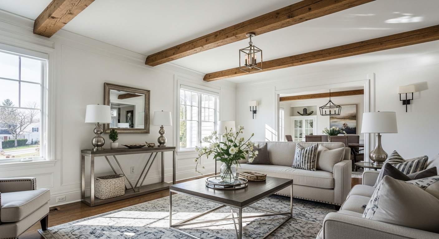 Beautifully painted luxury living room
