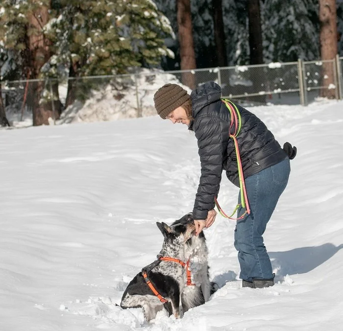 Erika with her dog