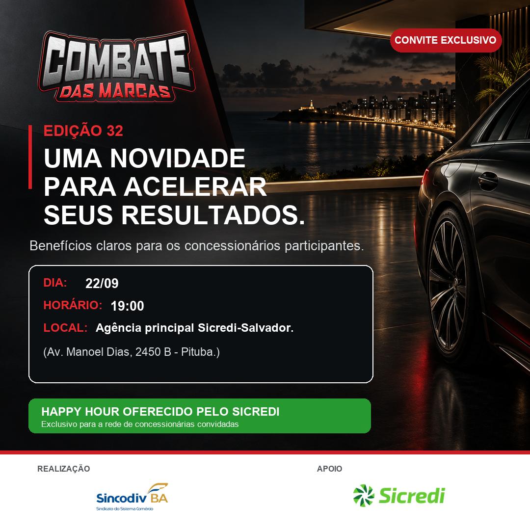 Combate das Marcas — Edição 32: Convite Exclusivo para Concessionárias