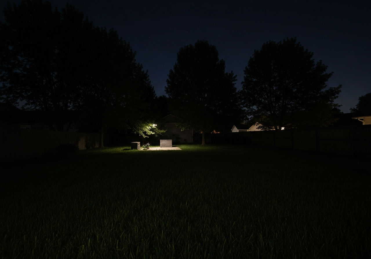Before landscape lighting