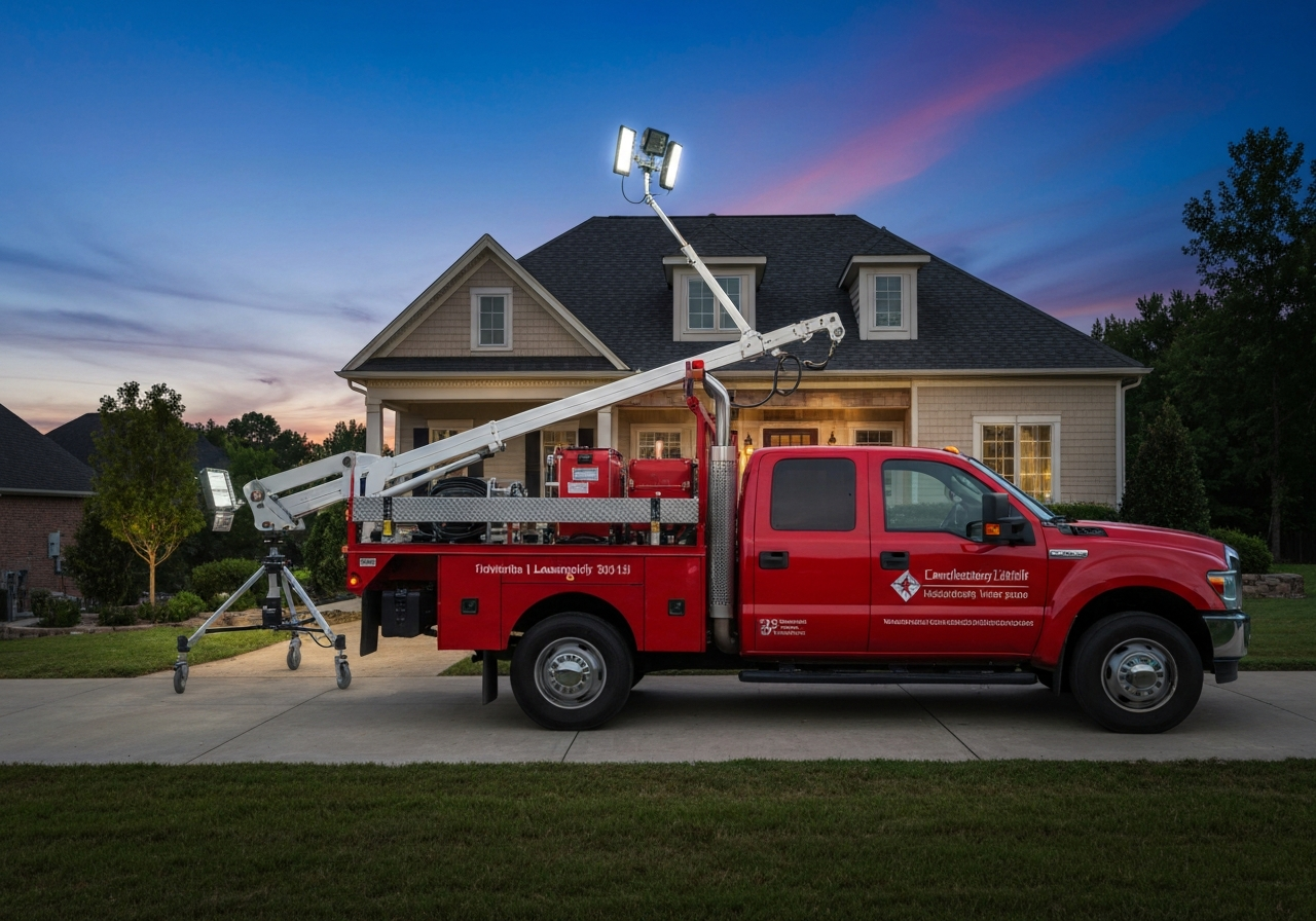 Spring Valley Landscape Lighting professional installer truck