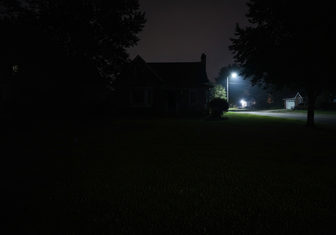 Before landscape lighting