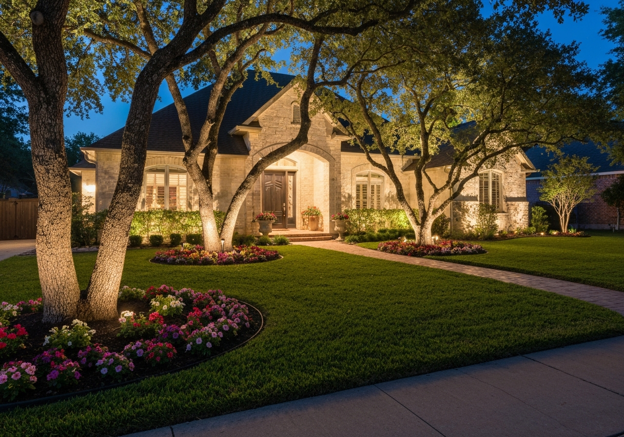 After landscape lighting