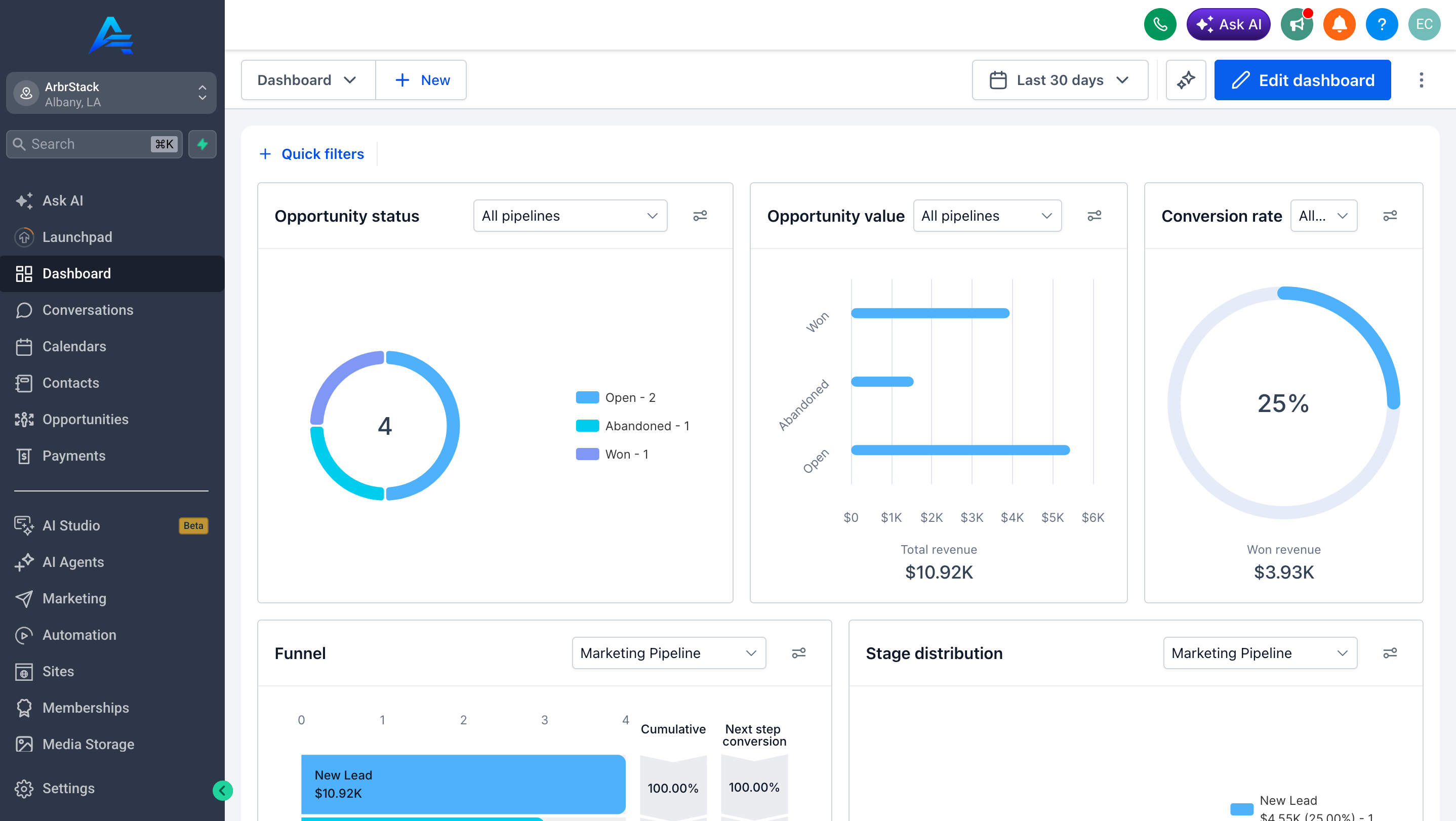 CRM & Pipeline Management