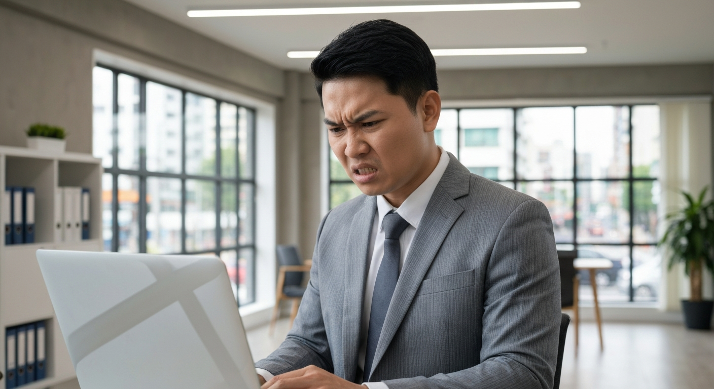 Frustrated business owner