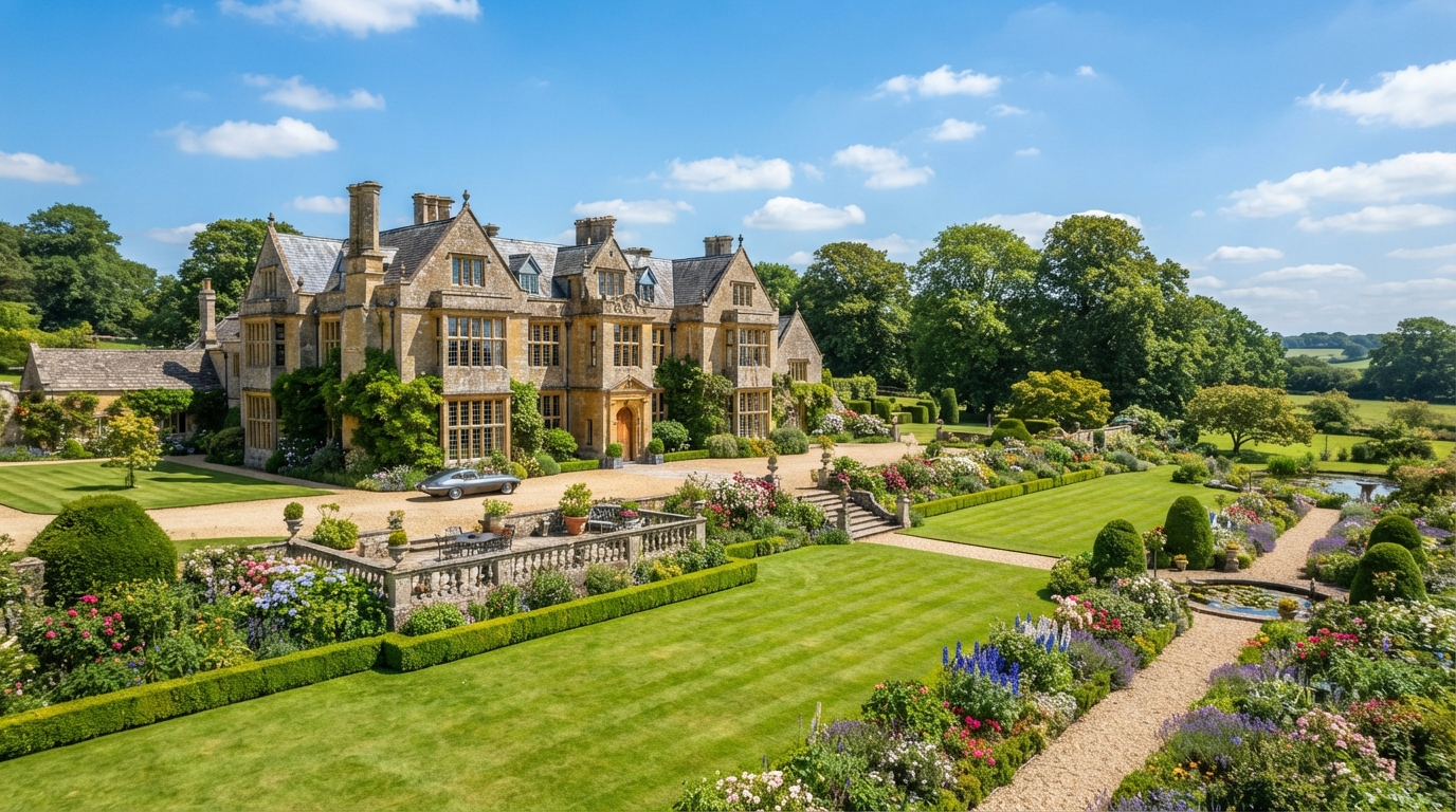 Landscaped gardens background