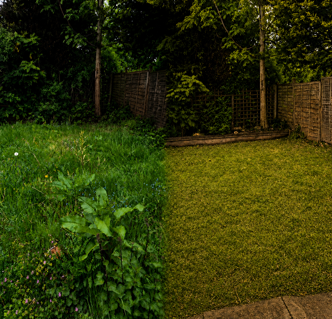 Somachez Cleaning and Garden Services - Before and after garden transformation