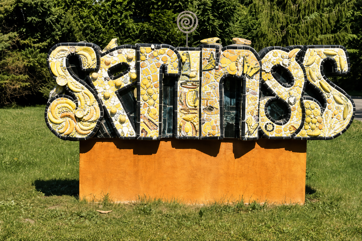 Iconic Mosaic Springs Sculpture Landmark