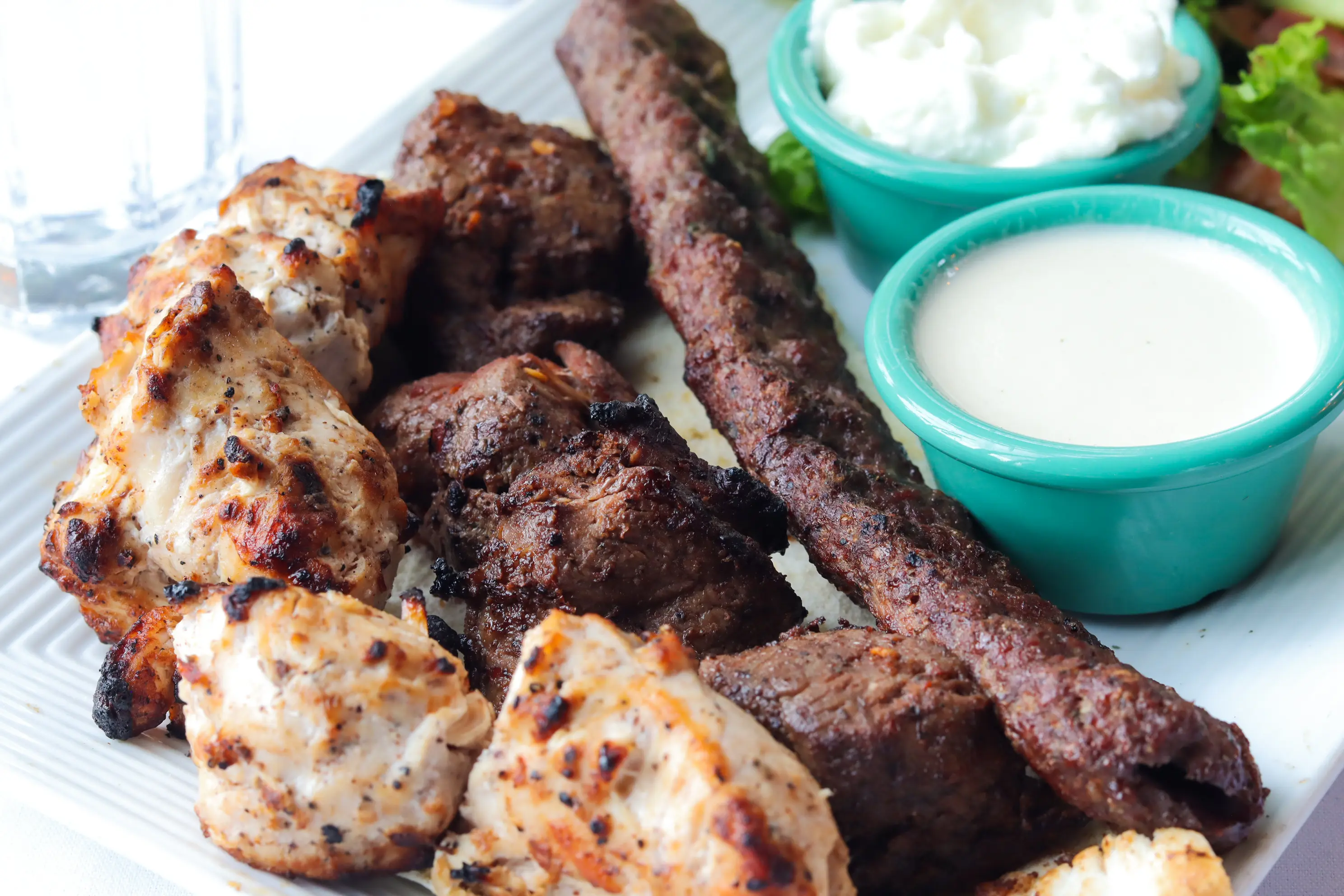Chicken shish, beef kebab, and mixed grill platter from Old City Cafe & Grill
