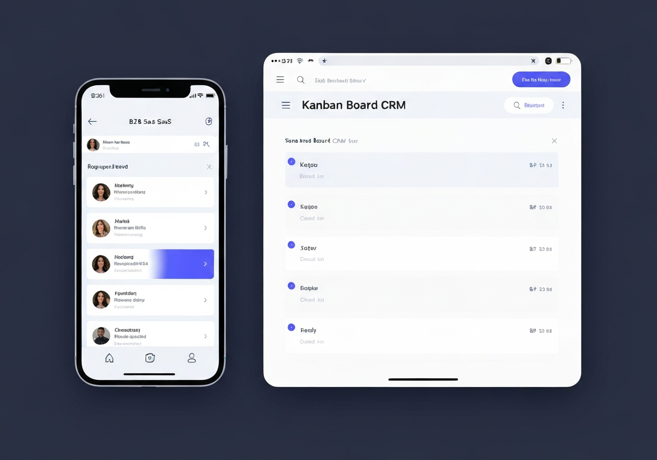 CRM Kanban Mockup