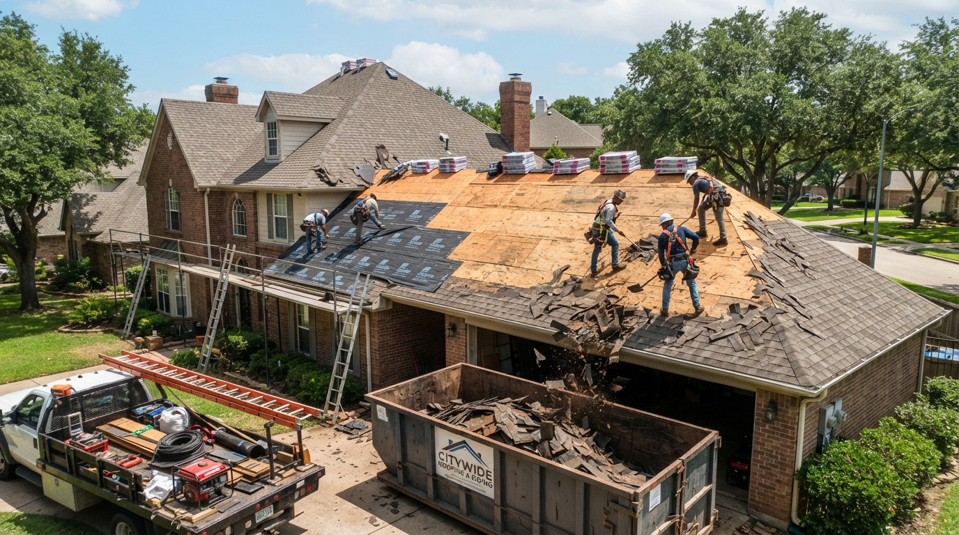 Re-roofing project