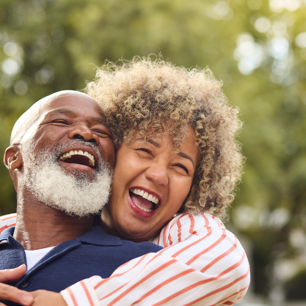 Couple laughing