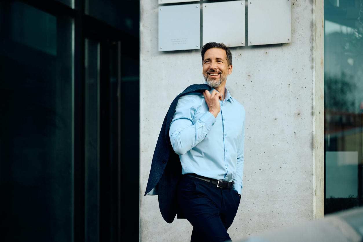 Man walking in city