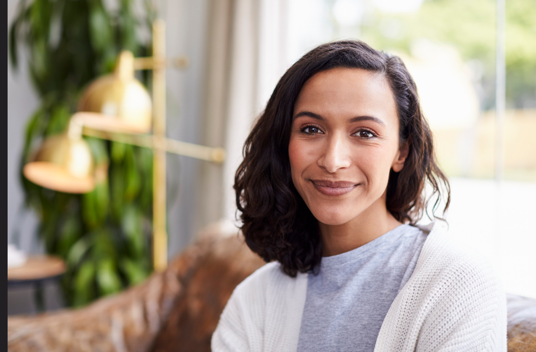 Woman smiling