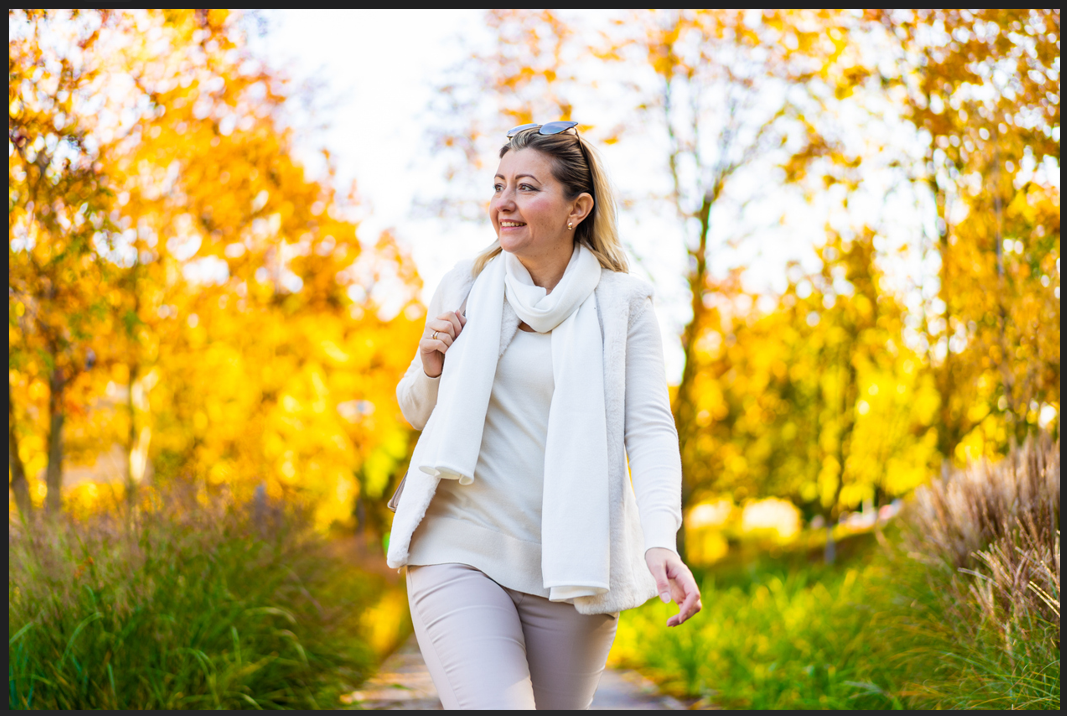 Woman walking in park