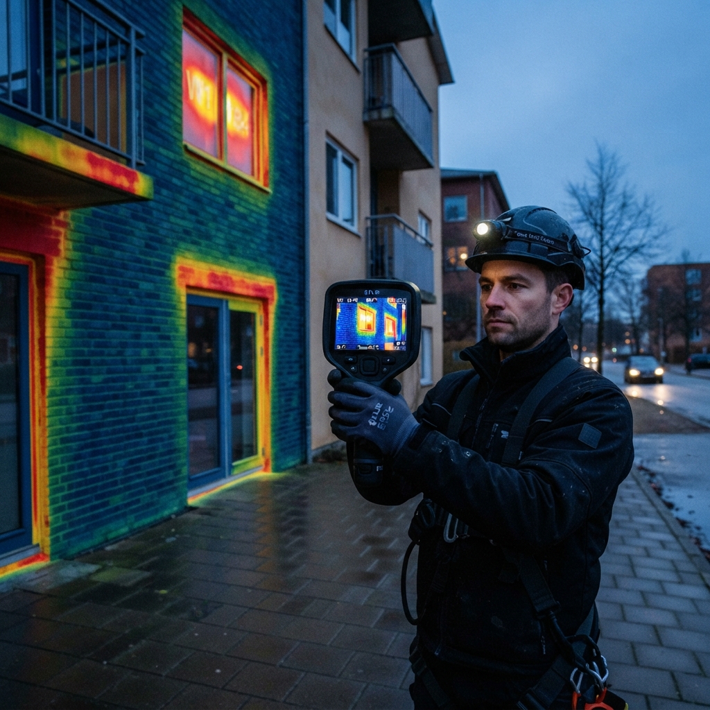 Diagnostic thermographique d'une façade pour détecter les ponts thermiques à Arlon