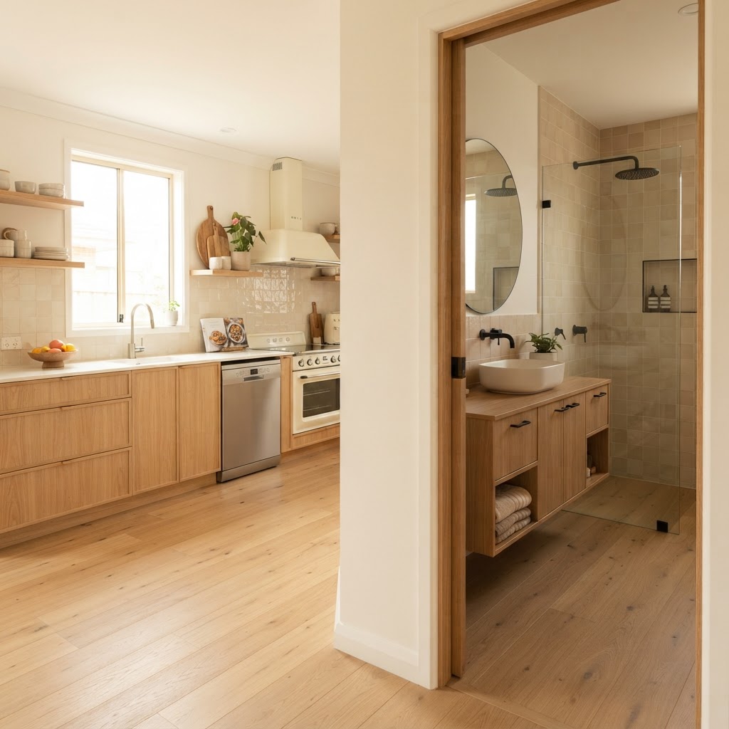 Coordination de cuisine et salle de bain lors d'une rénovation à Arlon