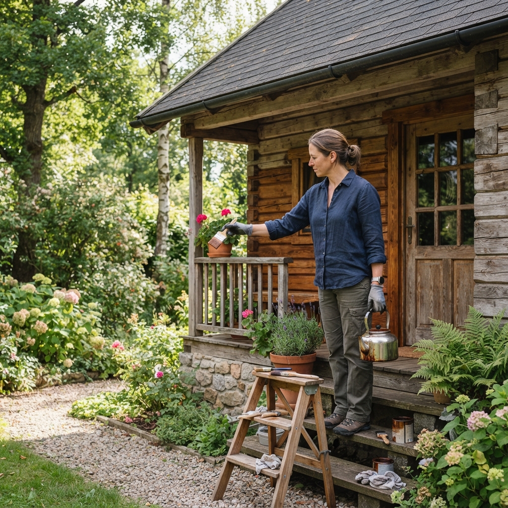 Entretien d'un chalet en bois, lasure et traitement en province de Luxembourg