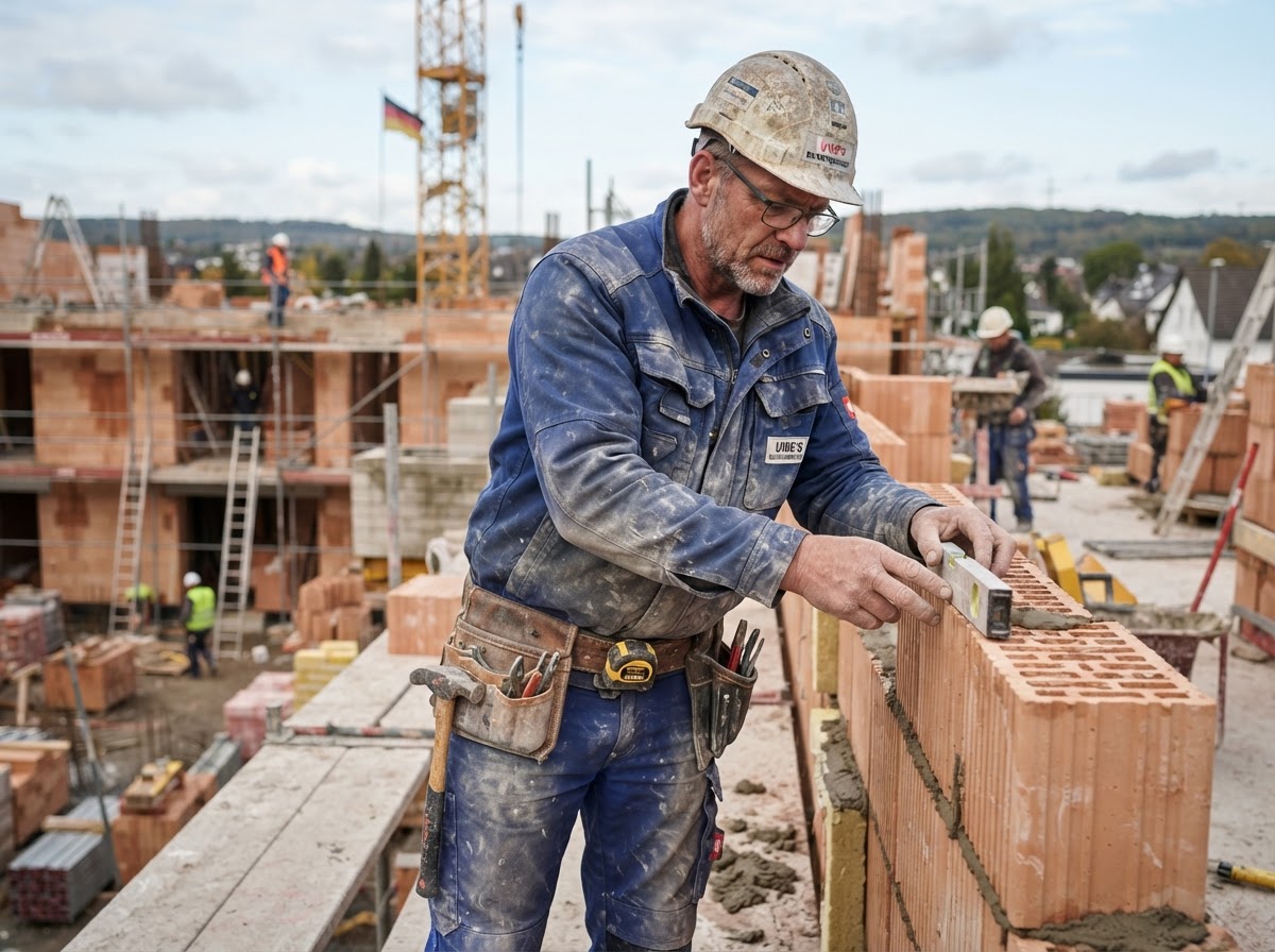 Handwerker auf der Baustelle – kostenloser Struktur-Check zur Absicherung für Handwerksbetriebe