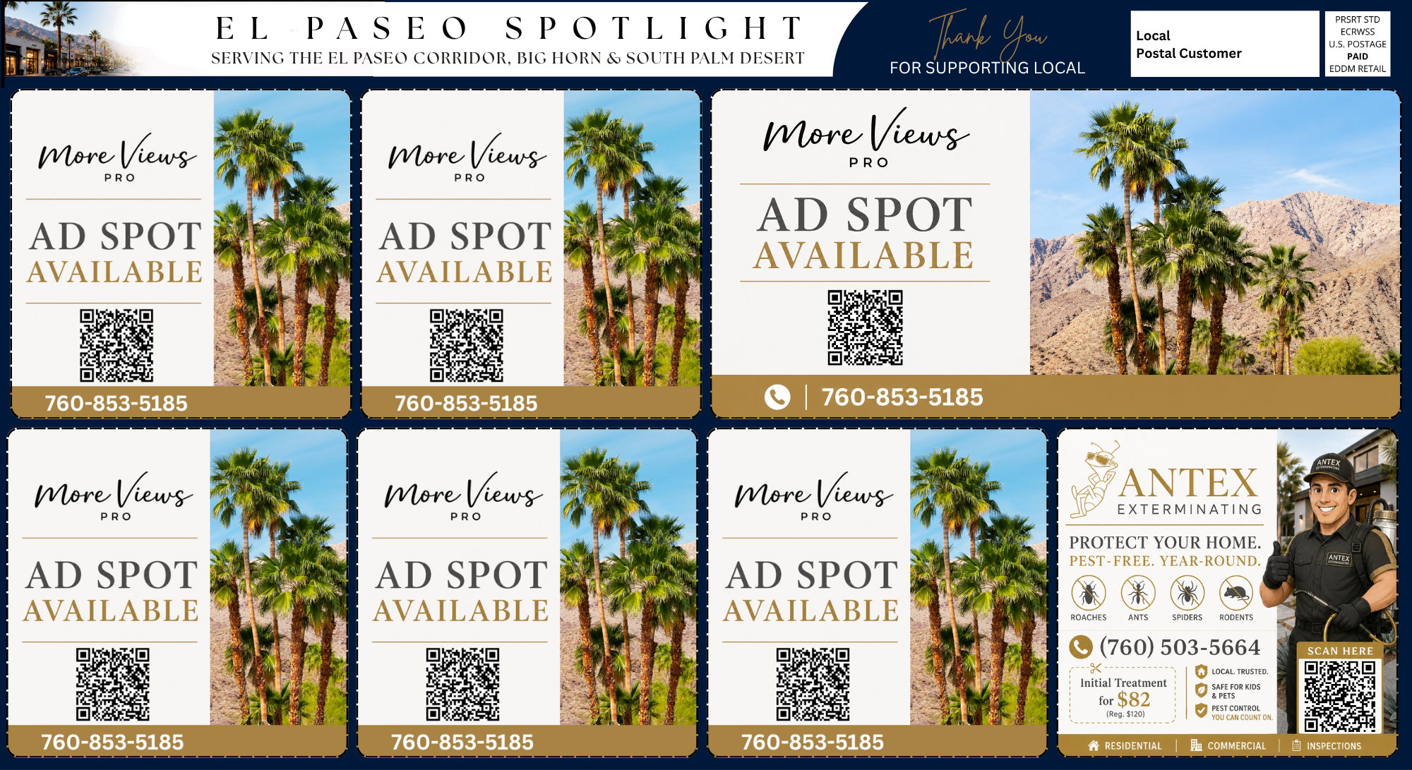 Local Spotlight 6x11 Shared Direct Mail Postcard - El Paseo