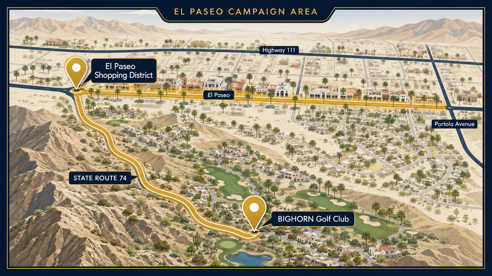 El Paseo direct mail coverage map