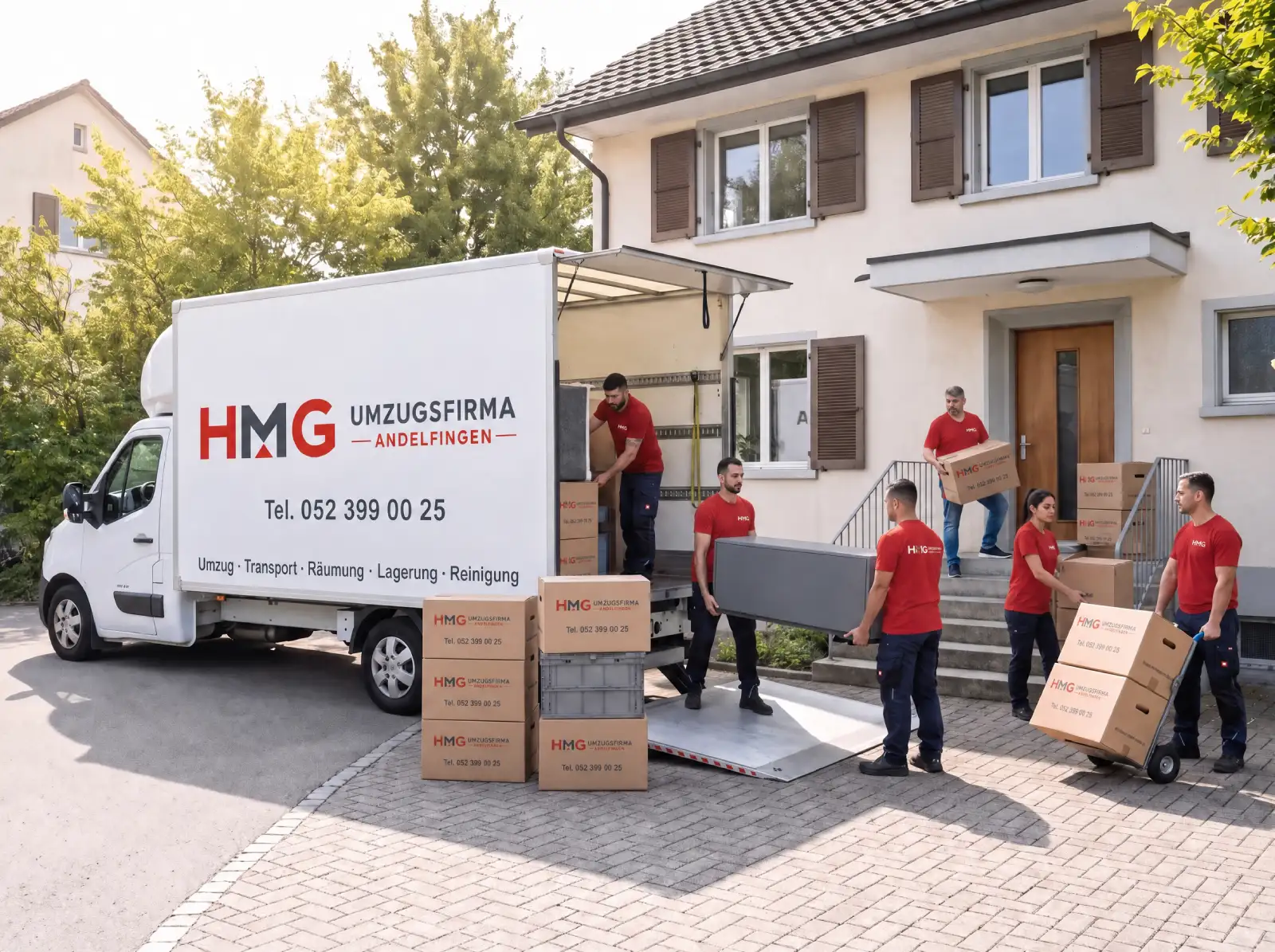 HMG Umzugsfirma Andelfingen Team und LKW