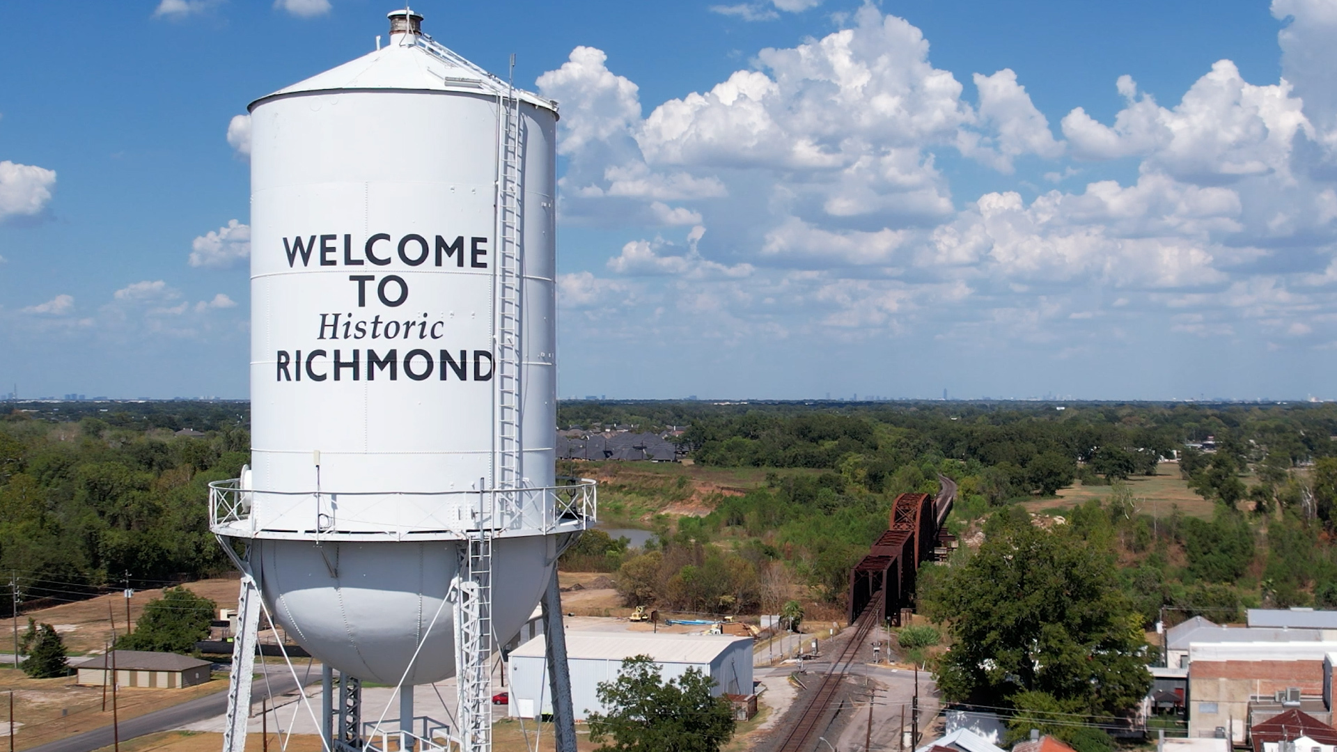 Welcome to Historic Richmond water tower in Richmond, TX