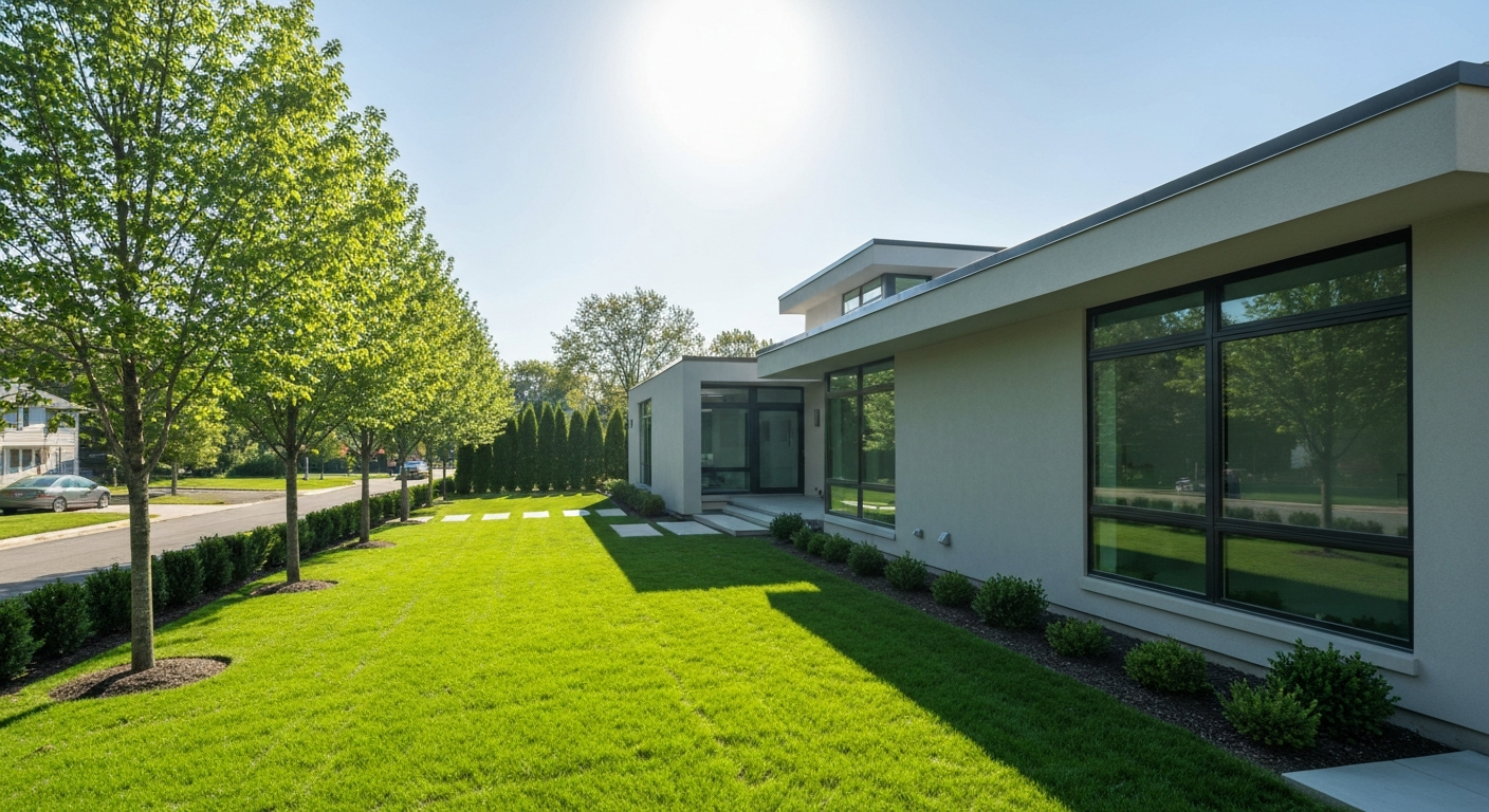 Modern home exterior in Southern California