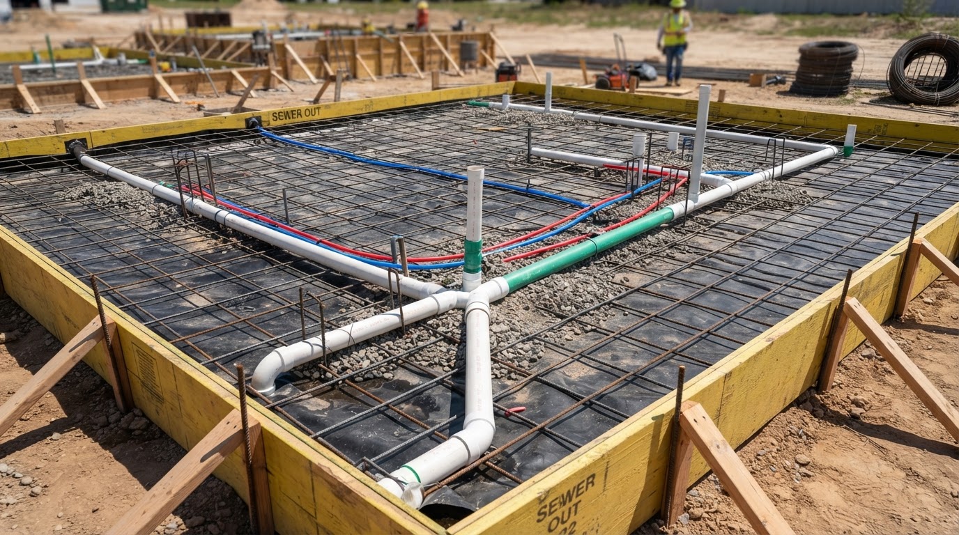 Under-Slab Plumbing Rough-In