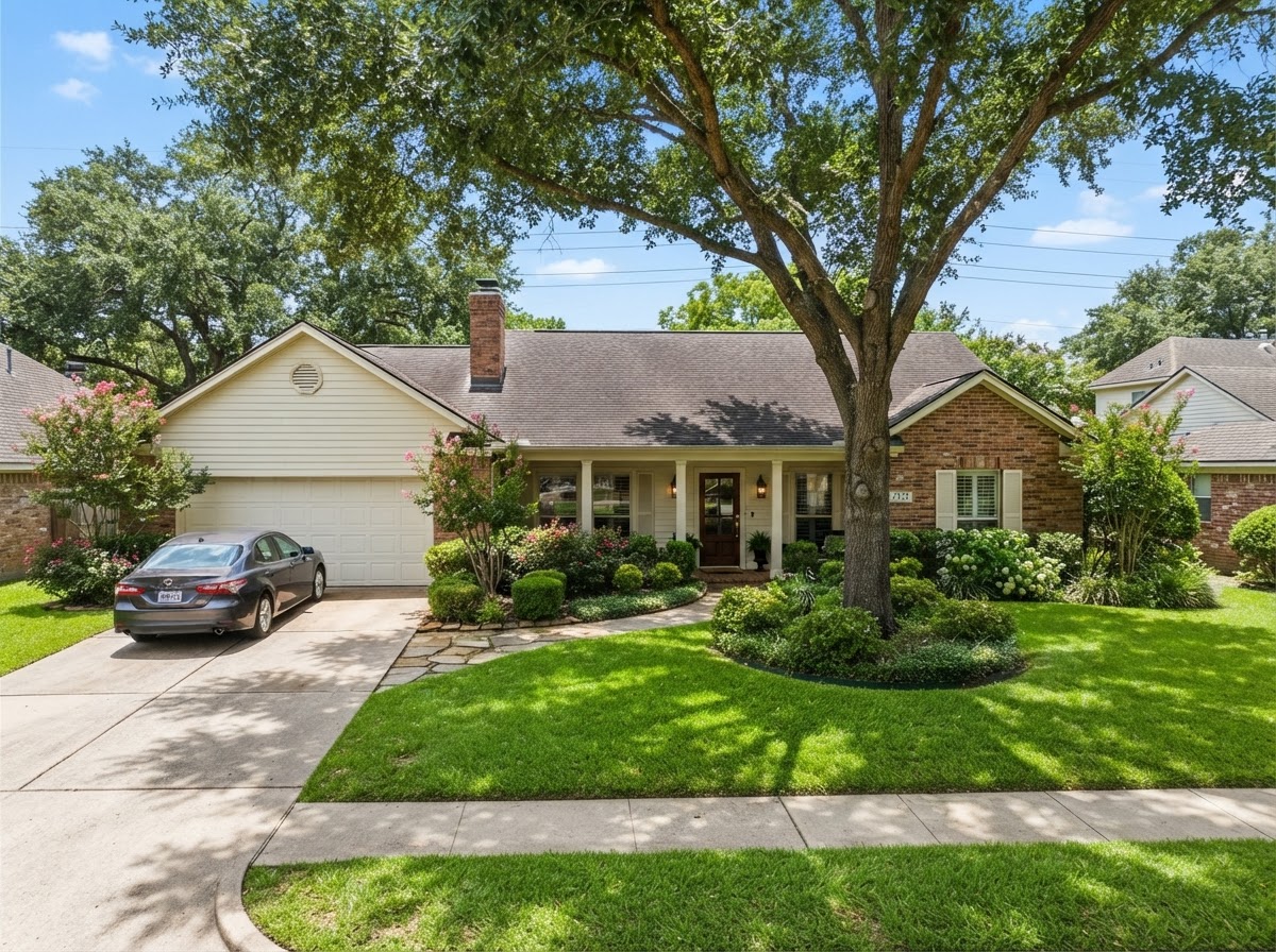 Established single-family home with a brick exterior in east Houston