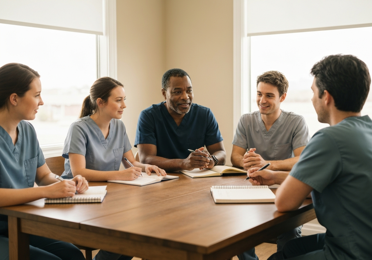 Aria team hosting a lunch and learn continuing education session