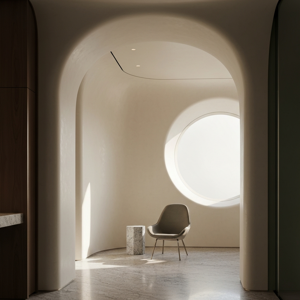 Minimal luxury spa consultation area