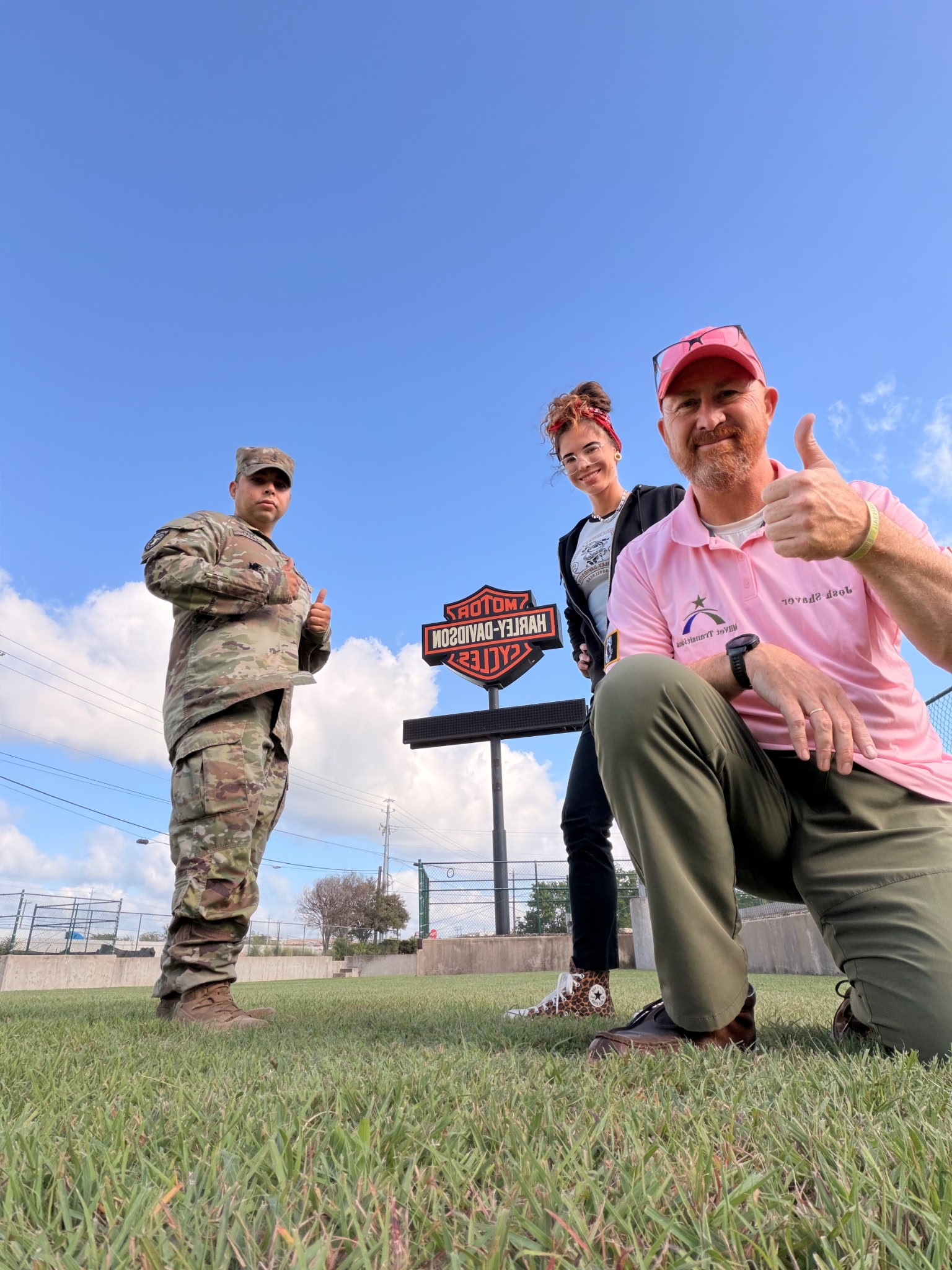 Harley-Davidson chili cookoff team photo — veterans and community supporters