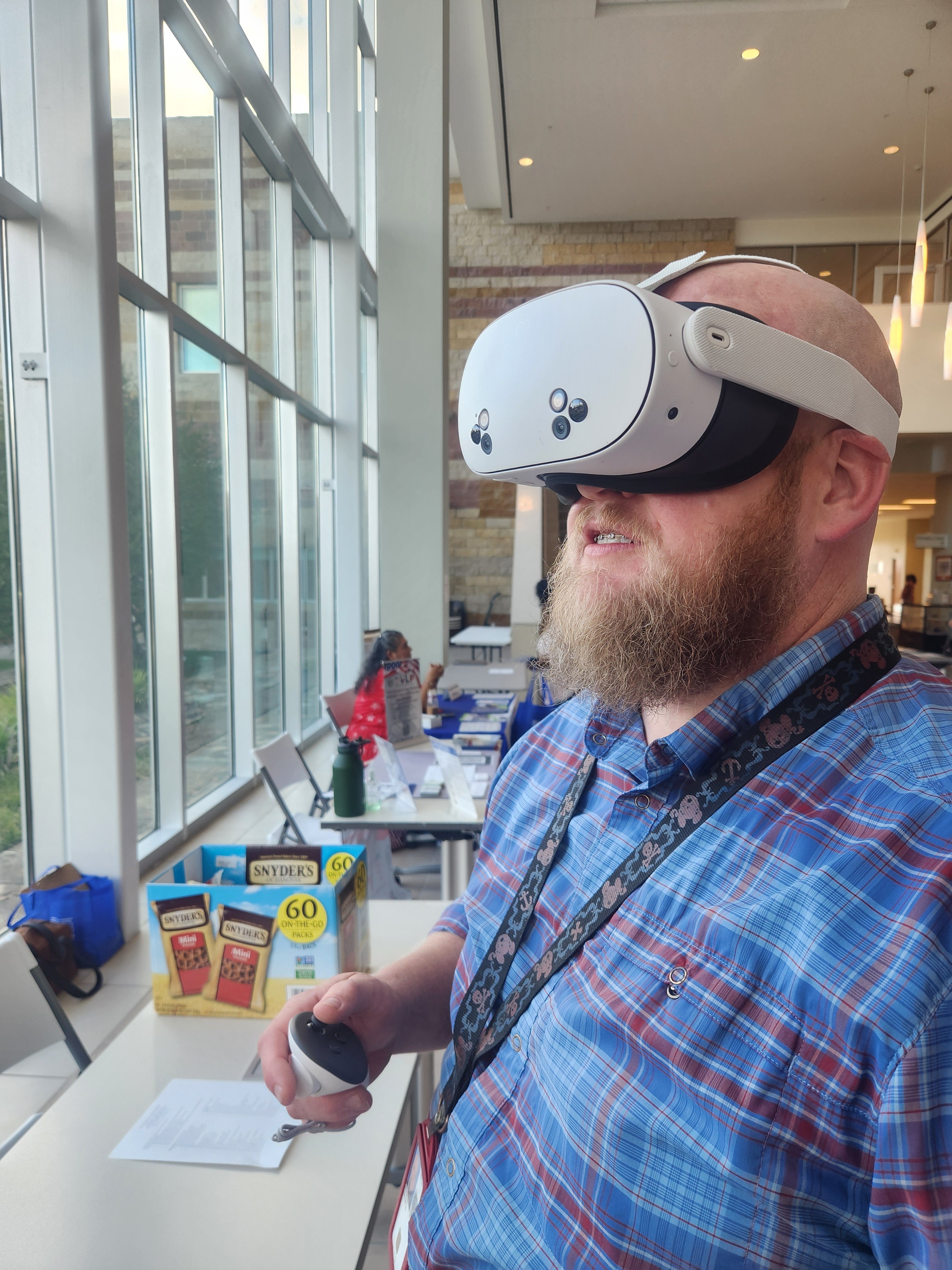 Veteran immersion in the VR headset experience program