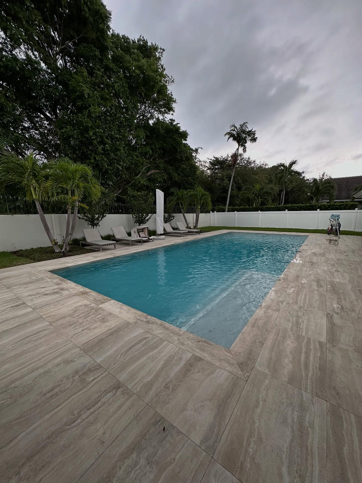 Travertine Deck Estate Pool