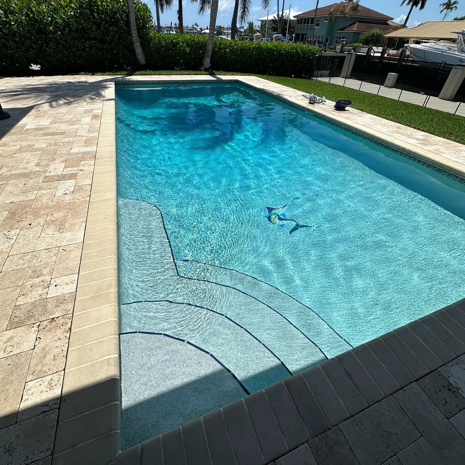 Custom Geometric Pool & Tile