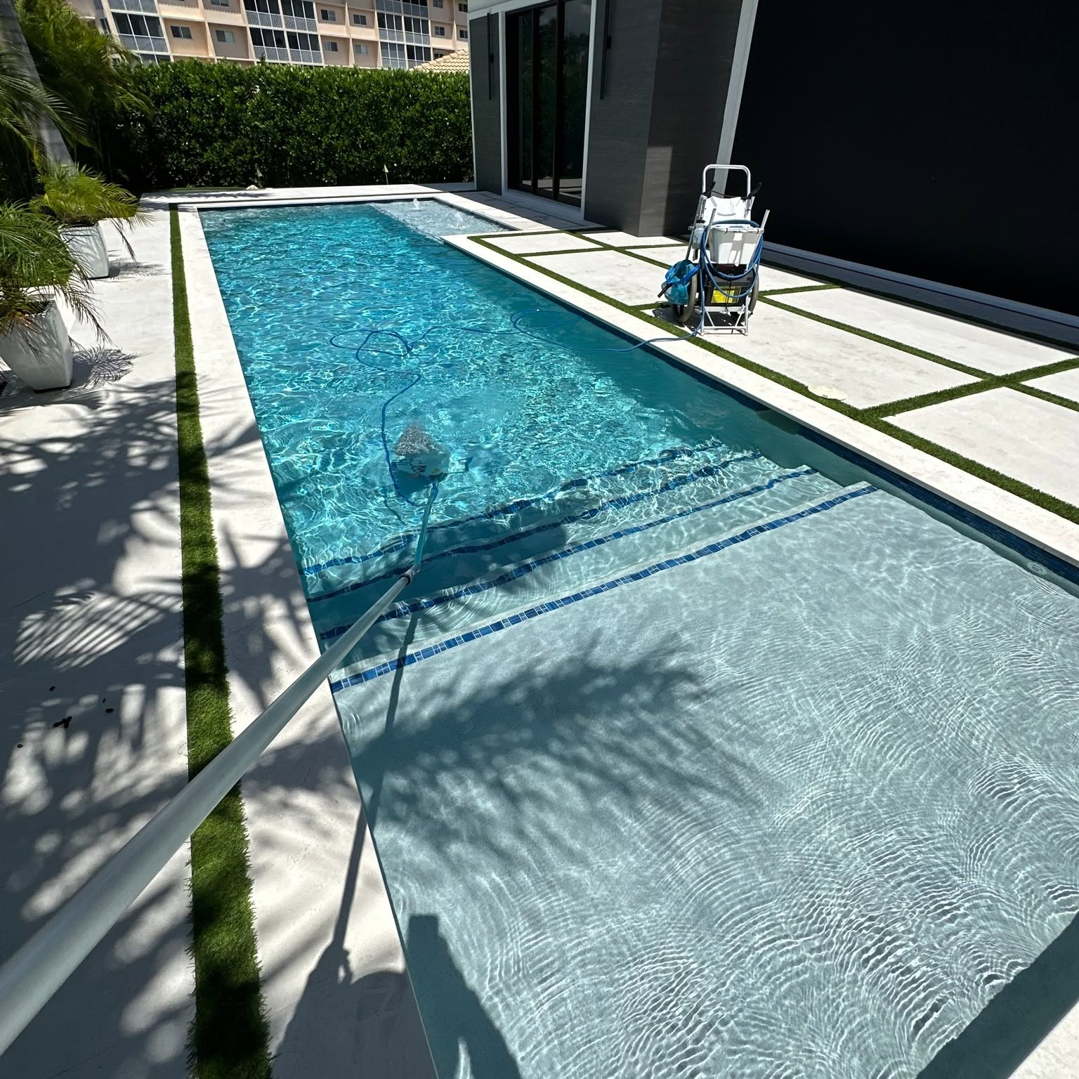 Modern Sun Shelf & Turf Pool