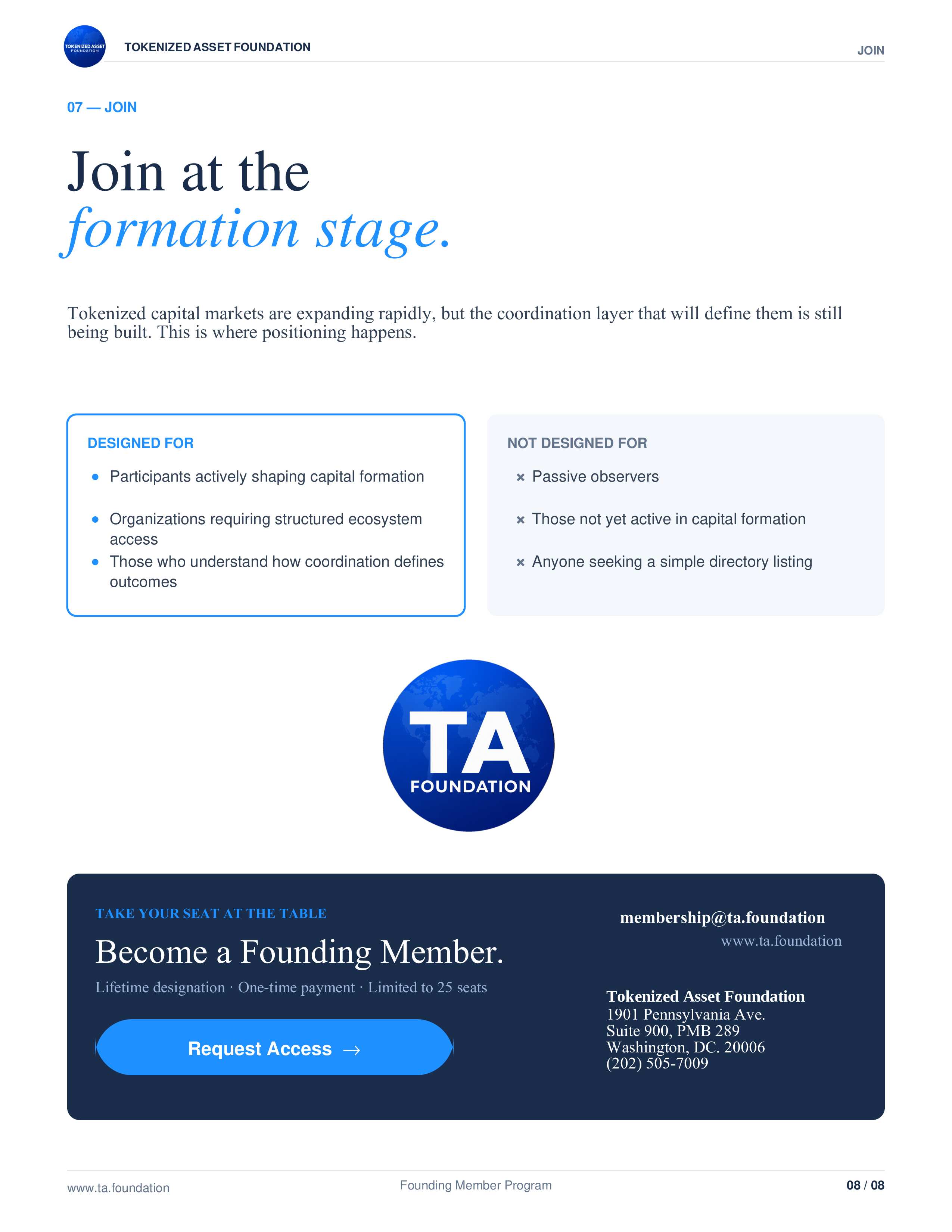 06 — Lifetime Founding Membership