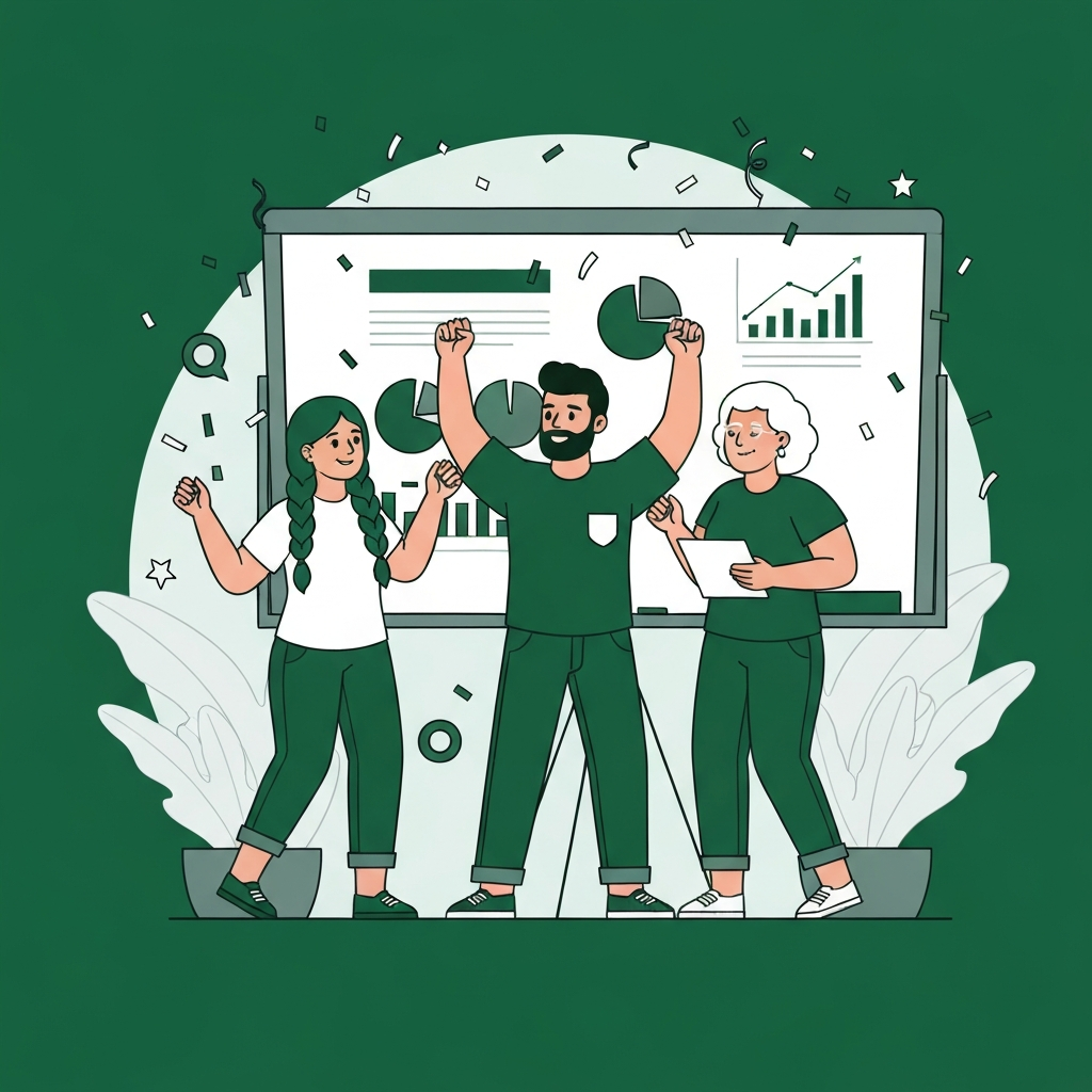 Small agency team collaborating