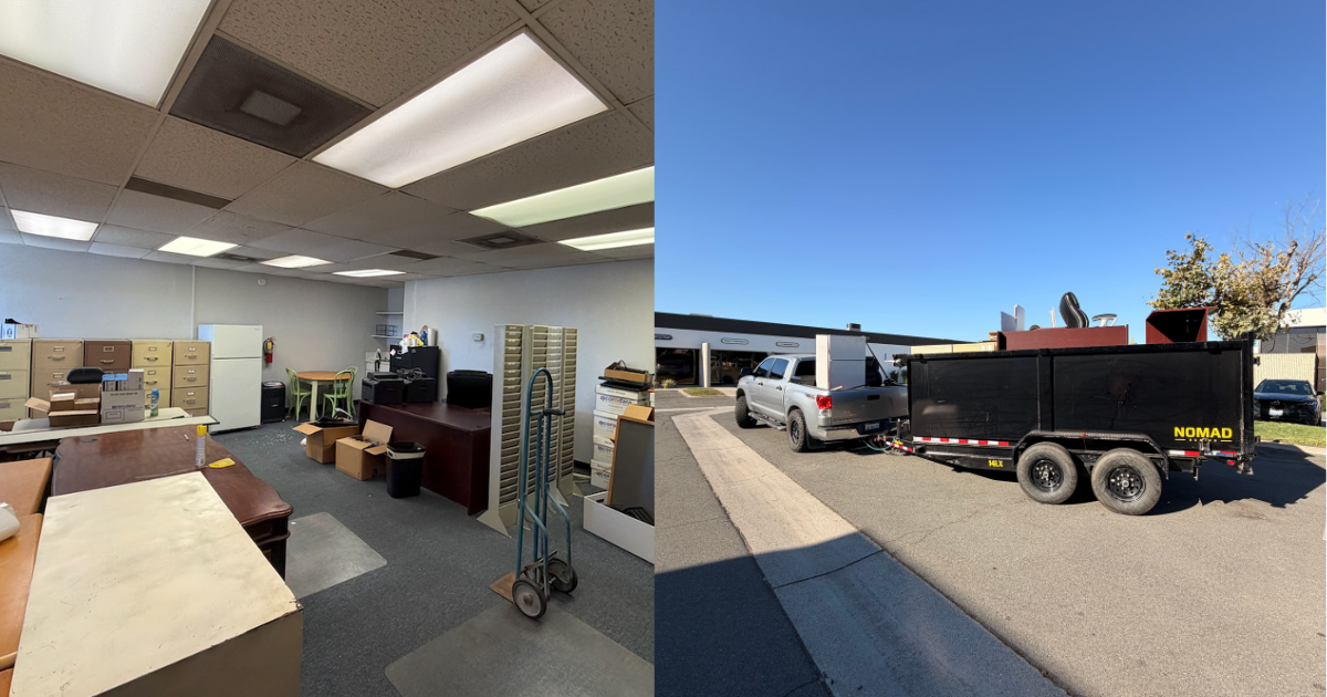 Commercial Pickup Truck & Loaded Dump Trailer