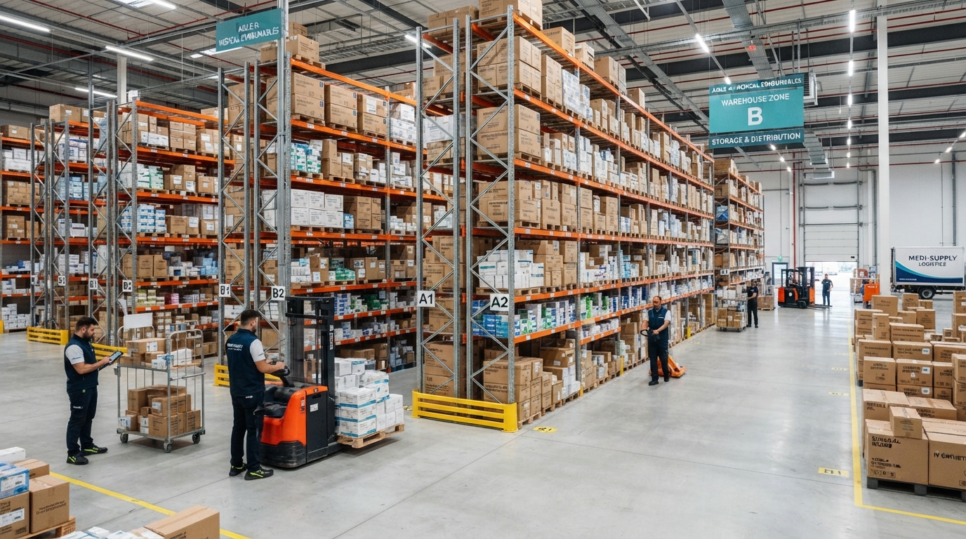 Tripple N Medical Distributors warehouse stocked with medical consumables