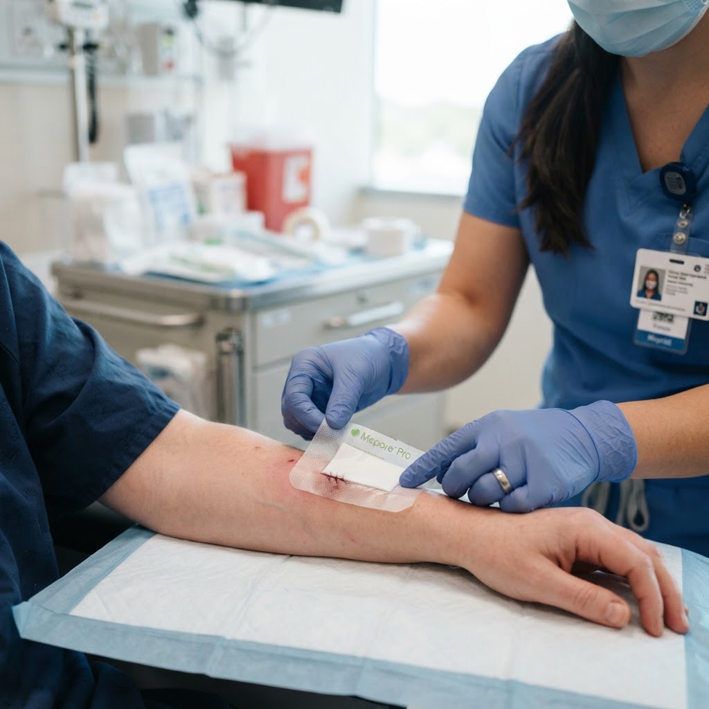 Wound care and sterile dressing application