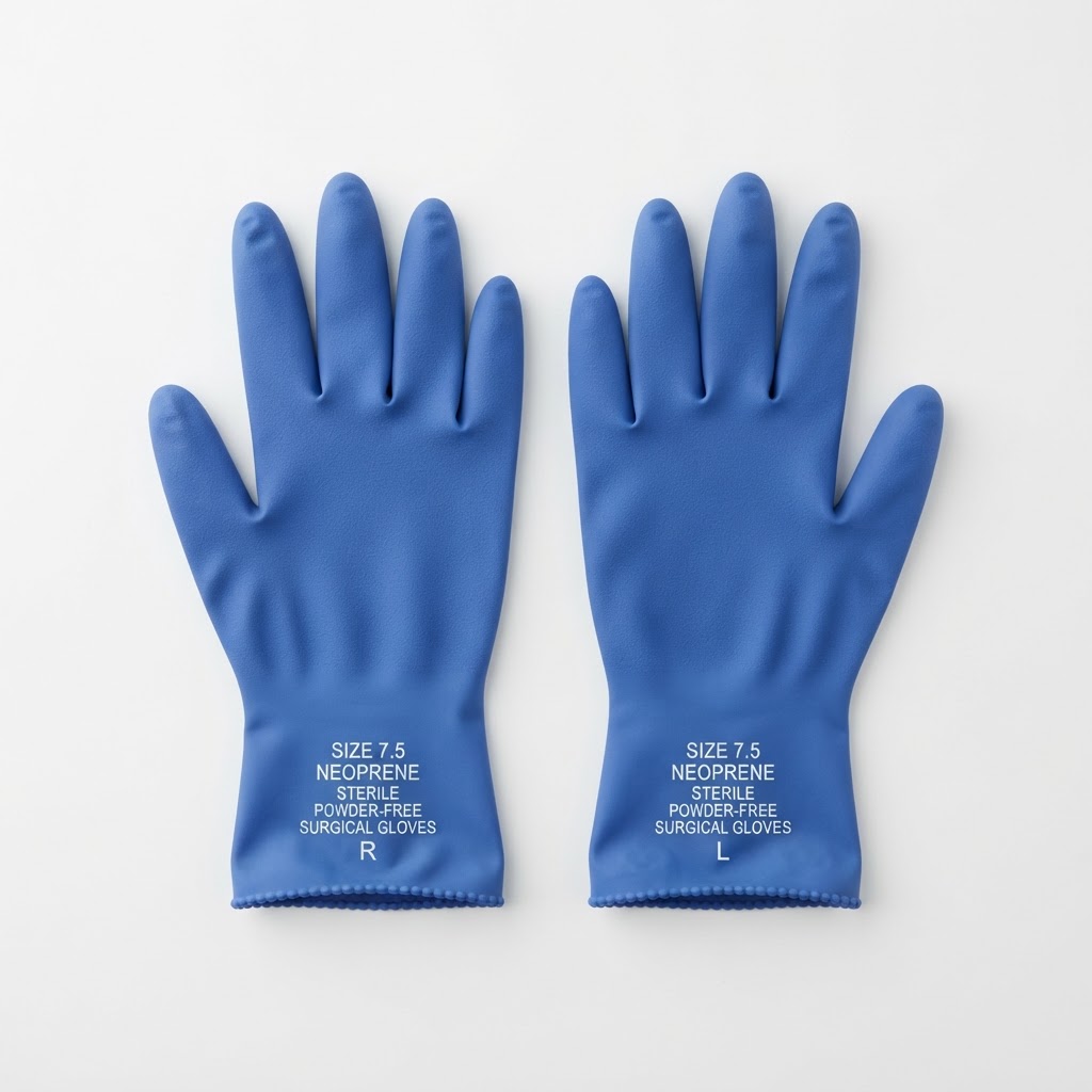 Surgicare Neoprene Soft Sterile Non Latex Surgical gloves Powder Free Non chlorinated