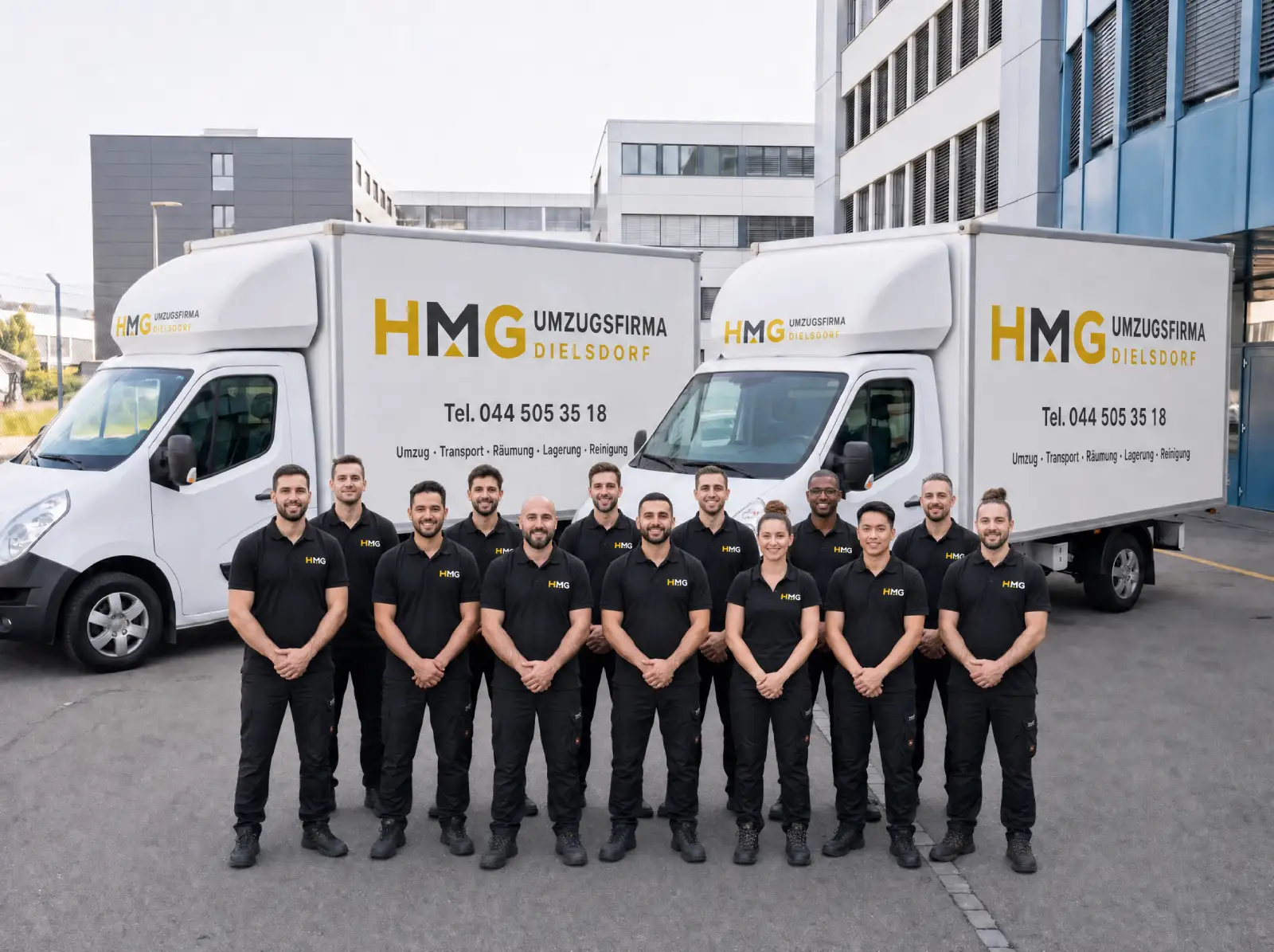 Das Team der HMG Umzugsfirma Dielsdorf