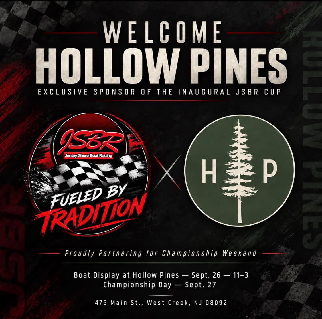 Hollow Pines Named Exclusive Sponsor of the Inaugural JSBR Cup