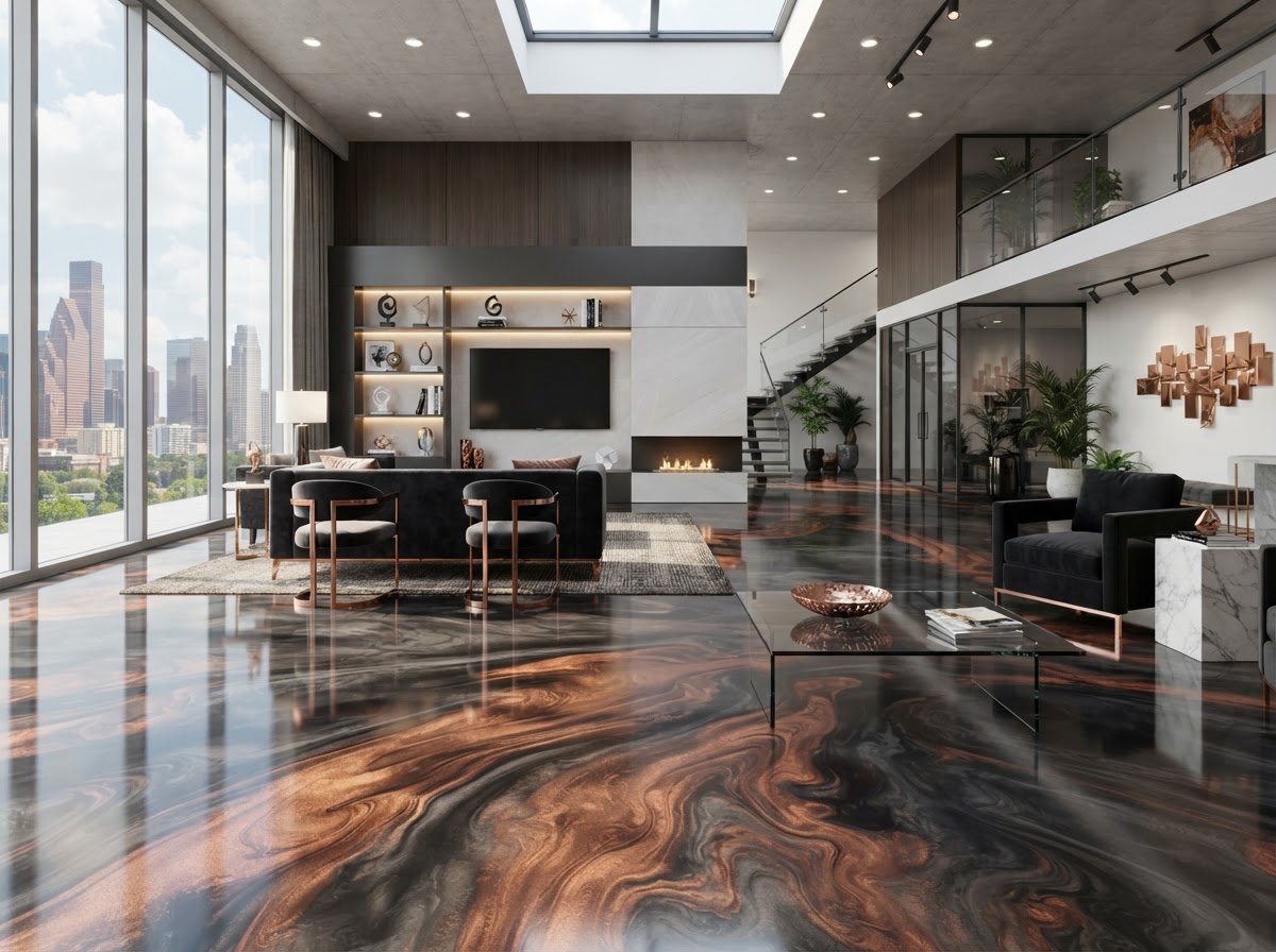 3D Metallic Epoxy Floors