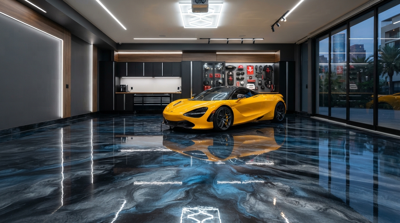 High Gloss Epoxy Garage Floor