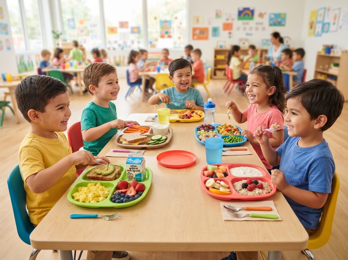 Nutritious fresh meals prepared on-site for children