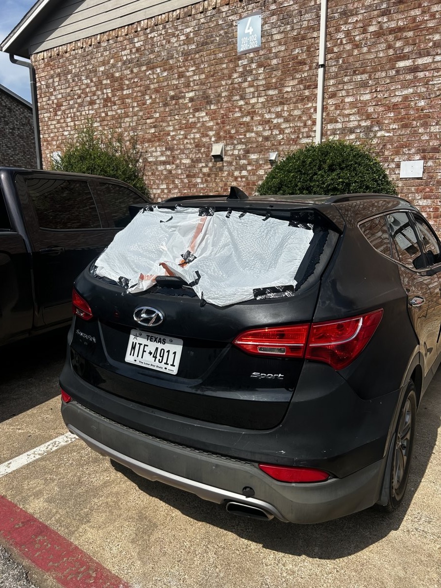 Heated rear windshield replacement Denton TX mobile service