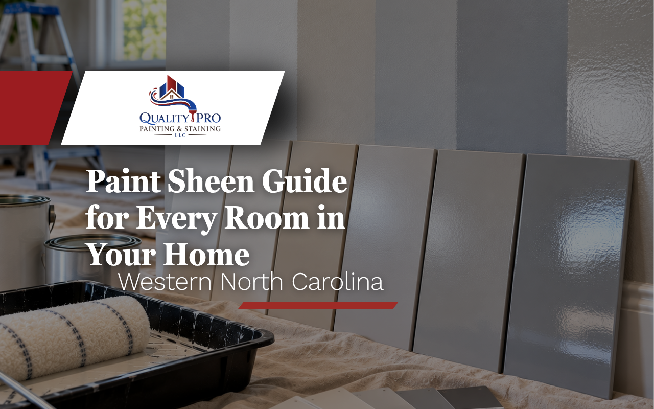 Paint sheen guide showing different interior wall finishes